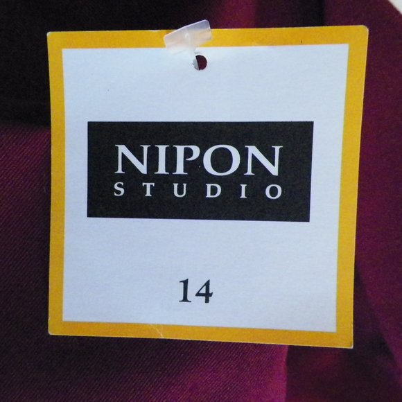 **HOST PICK** Albert Nipon Studio Blazer Military Chic Red Wool Blend Size 14 - Picture 6 of 8